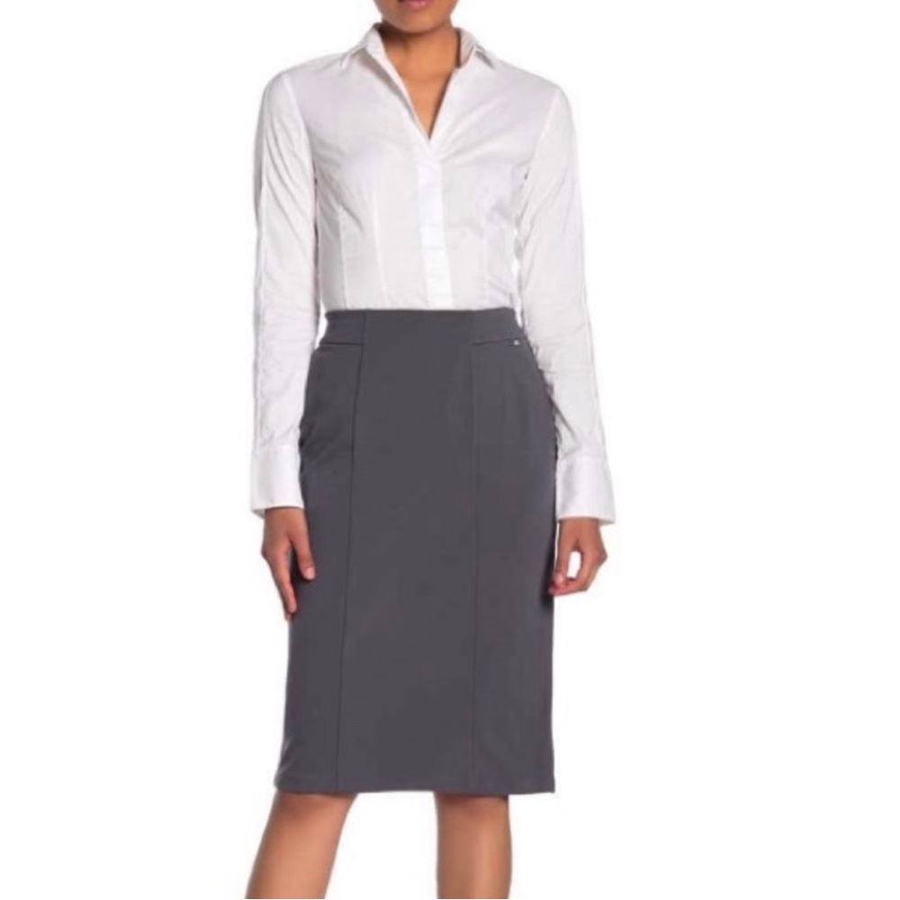 COPY - Tahari Ponte Pencil Tummy Control Skirt